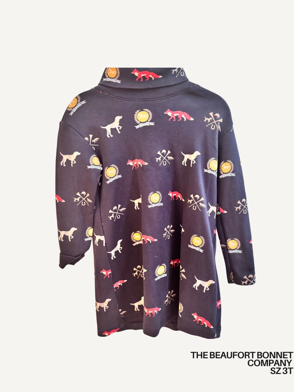 The Beaufort Bonnet Company Navy Long-Sleeve Fox & Sun Pullover
